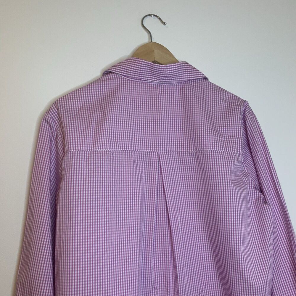 Camila Coelho Elliot Shirt Dress Gingham Check Pink Lilac White - Small - Picture 10 of 16